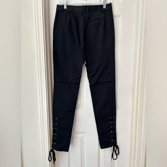 Lace-Up Leg Black Pants, Custom made by designer Kevin Howard, Size Small - Picture 6 of 9